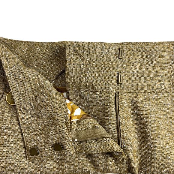 Cabi Womens Tan Spotted Mid Rise Wide‎ Leg Dress Pants 4 Style 377 - Picture 4 of 10